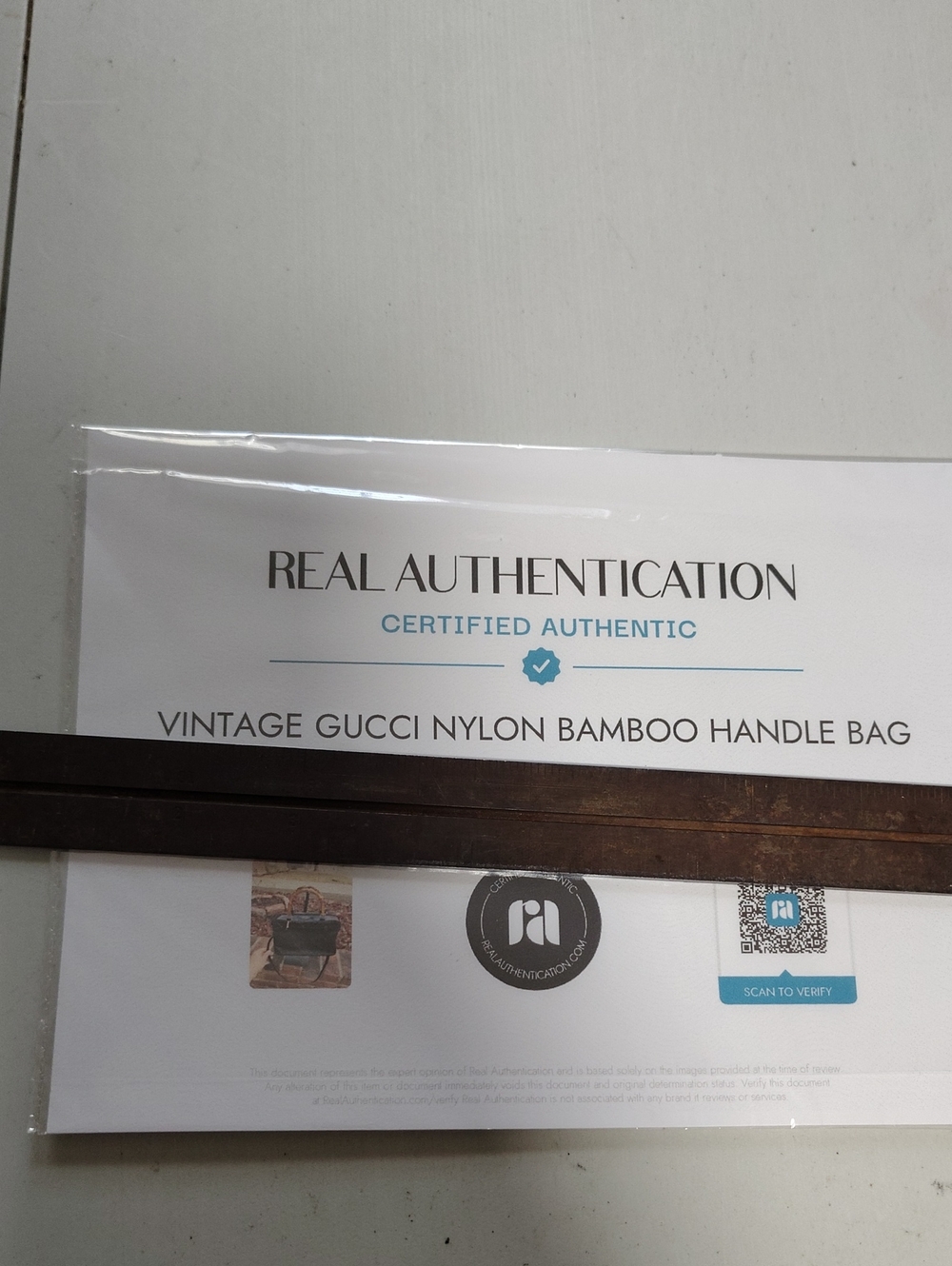Vintage Gucci Nylon Patent Leather Bamboo Handle Black Handbag Bag Classic 90s - Picture 16 of 16